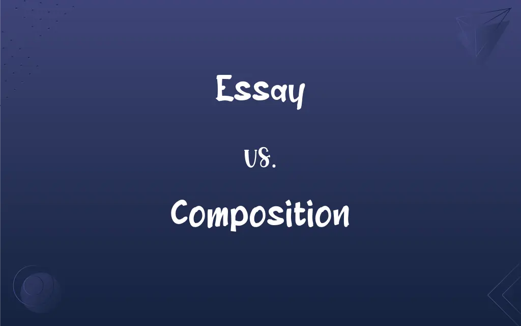 different between essay and composition