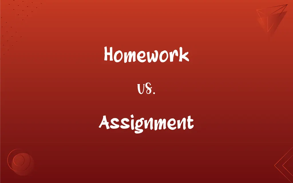 difference between homework assignment