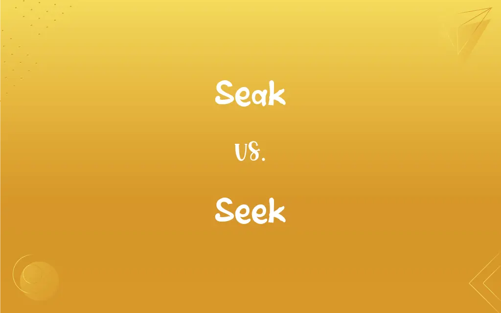 Seak Vs Seek What s The Difference 