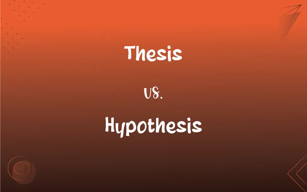 difference between a thesis and a hypothesis